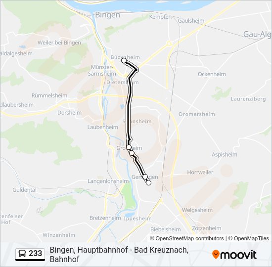233 Bus Line Map