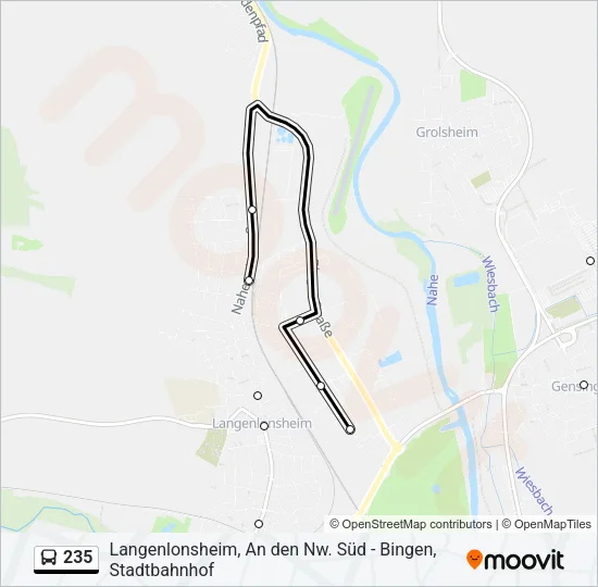 235 Bus Line Map