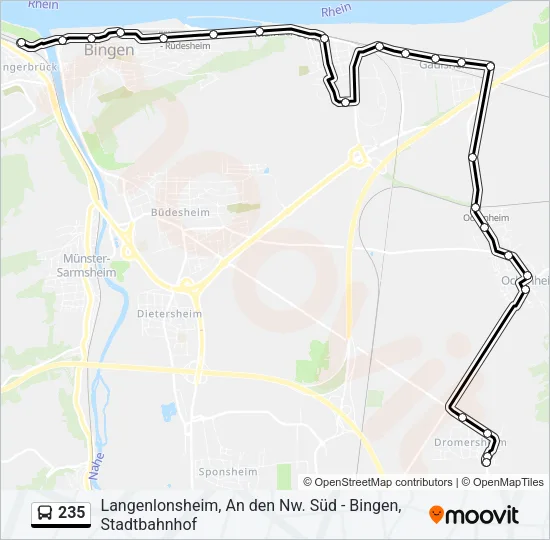 235 Bus Line Map