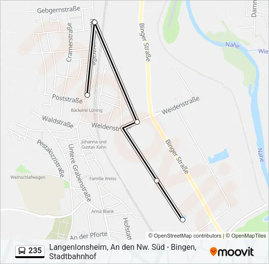 235 Bus Line Map