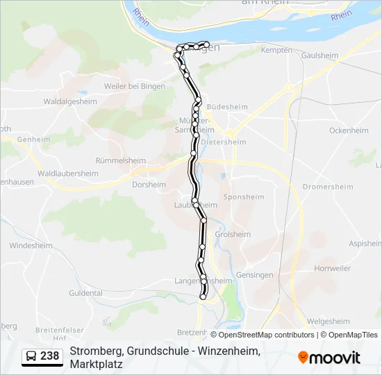 238 Bus Line Map