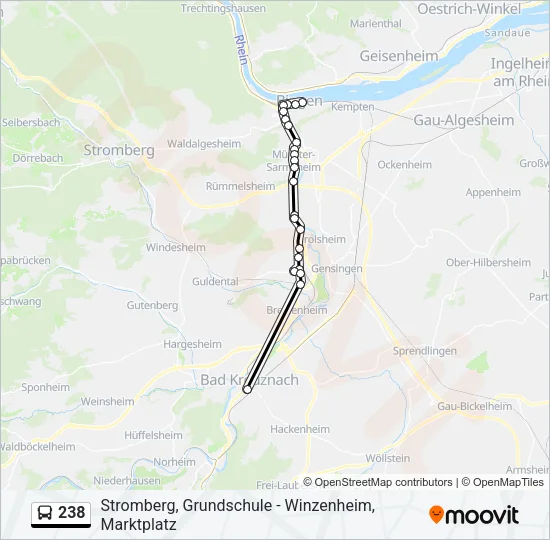 238 Bus Line Map