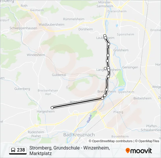 238 Bus Line Map