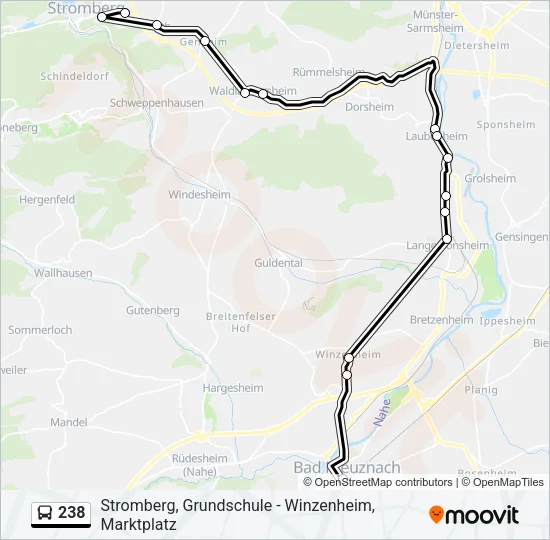 238 Bus Line Map