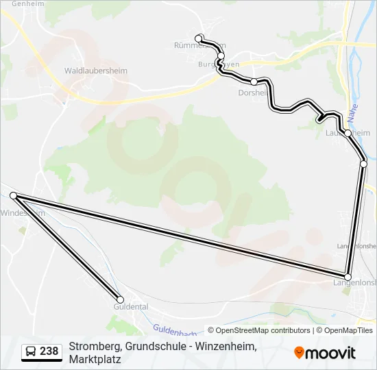 238 Bus Line Map