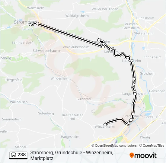 238 Bus Line Map