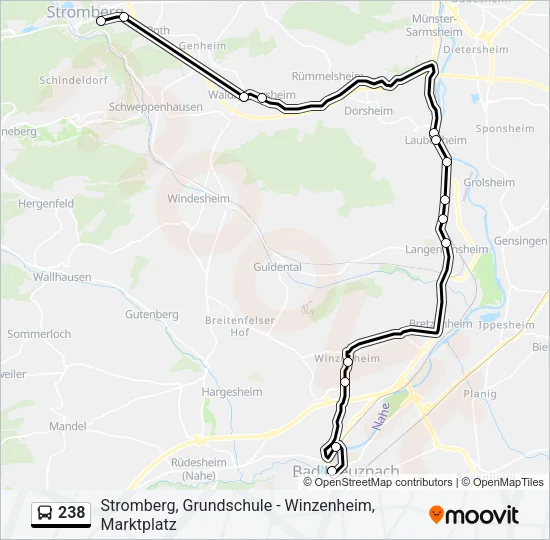238 Bus Line Map