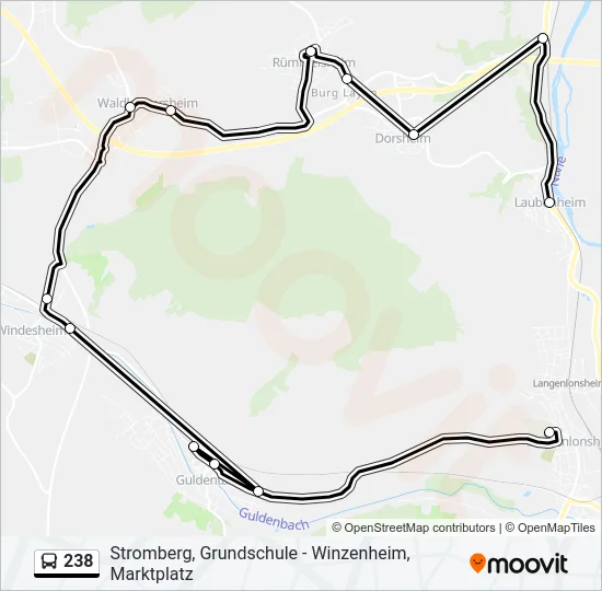 238 Bus Line Map