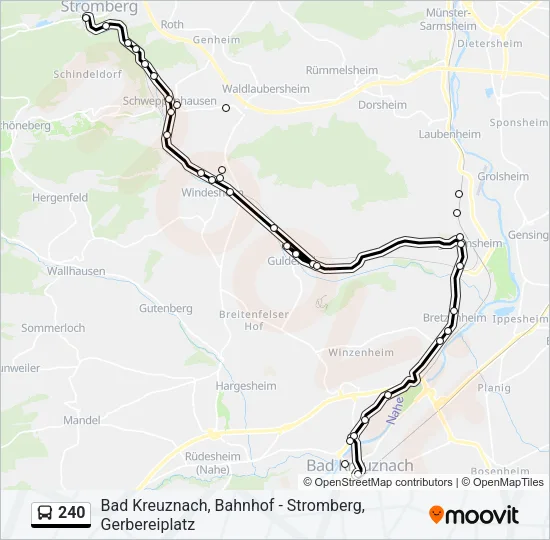 240 Bus Line Map