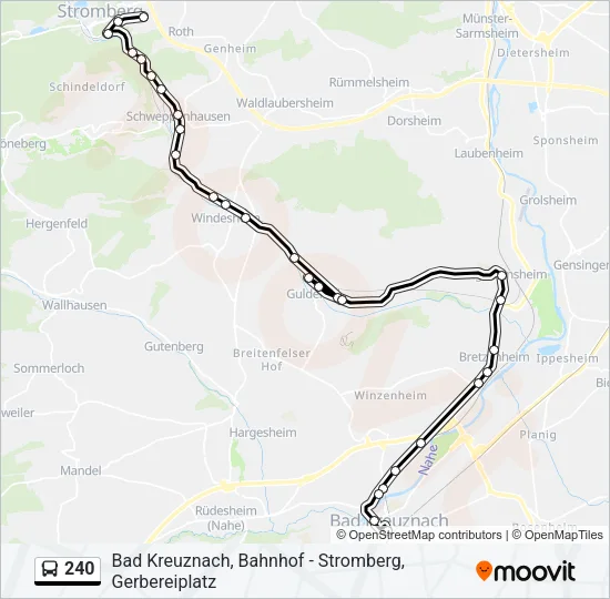 240 Bus Line Map