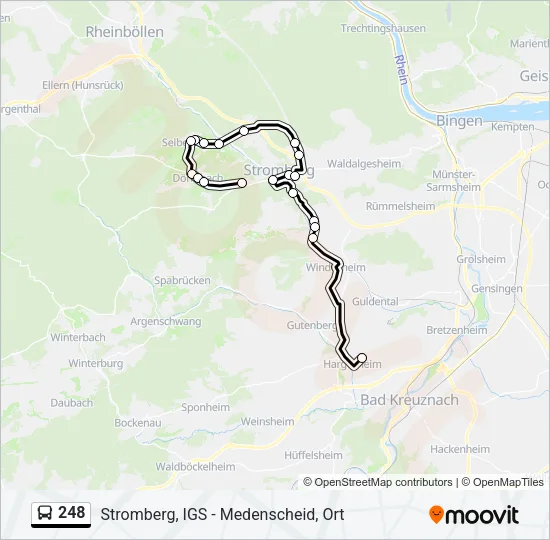 248 Bus Line Map
