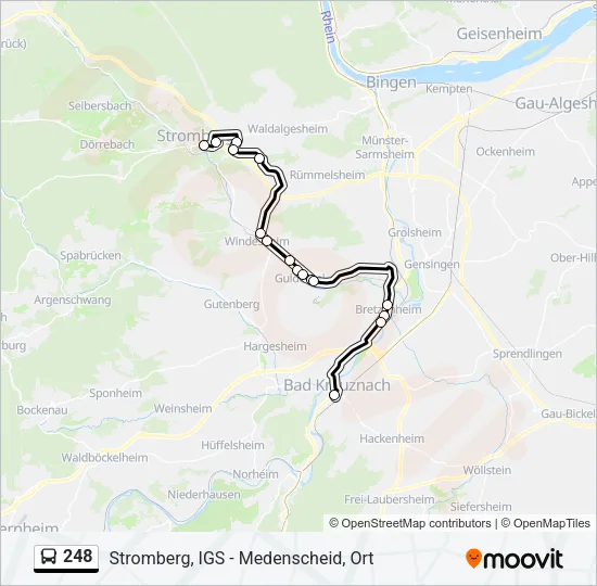 248 Bus Line Map