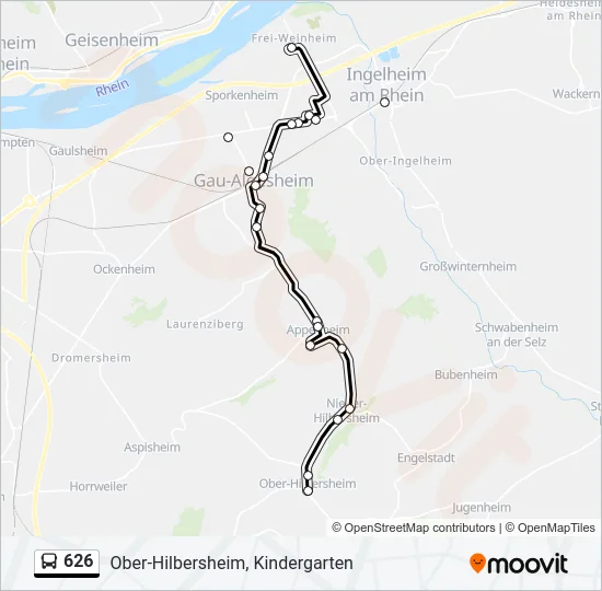 626 Bus Line Map