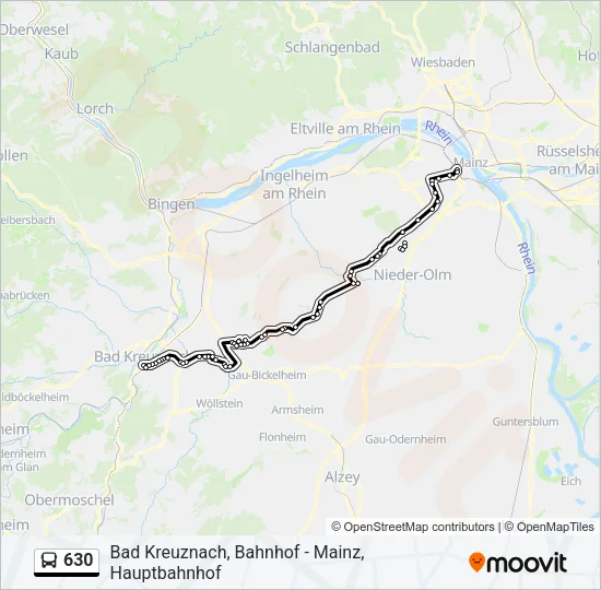 630 Bus Line Map