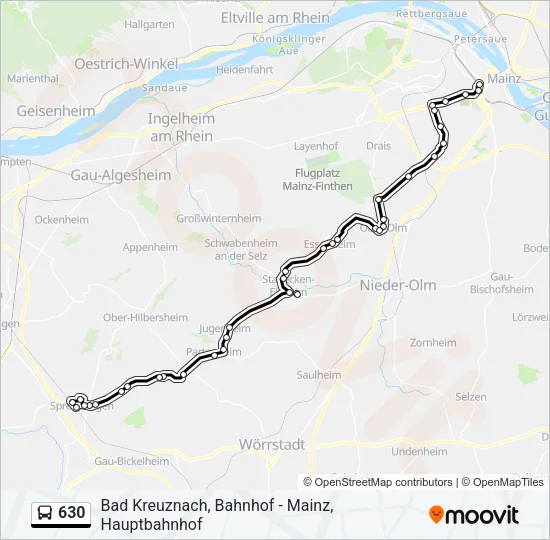 630 Bus Line Map