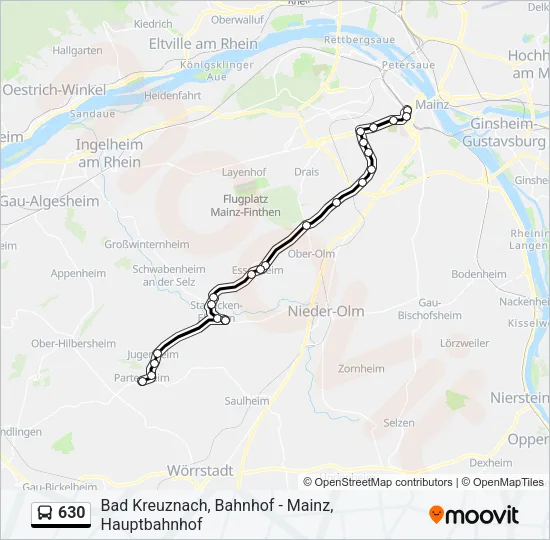 630 Bus Line Map