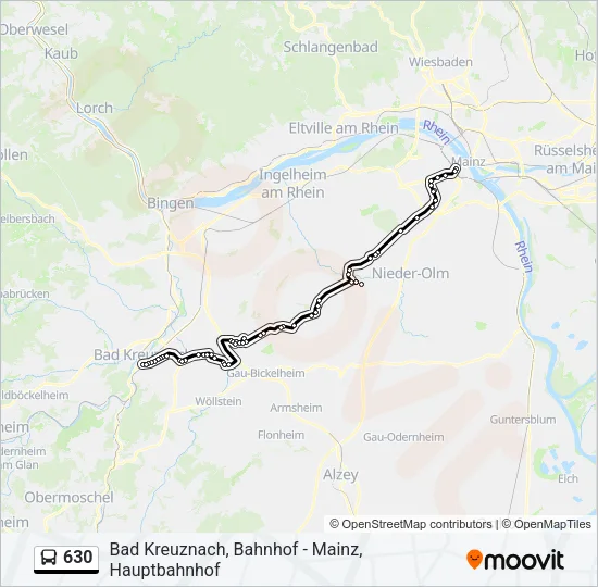 630 Bus Line Map
