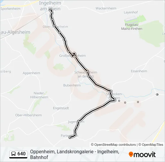 640 Bus Line Map