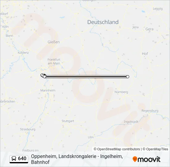 640 Bus Line Map