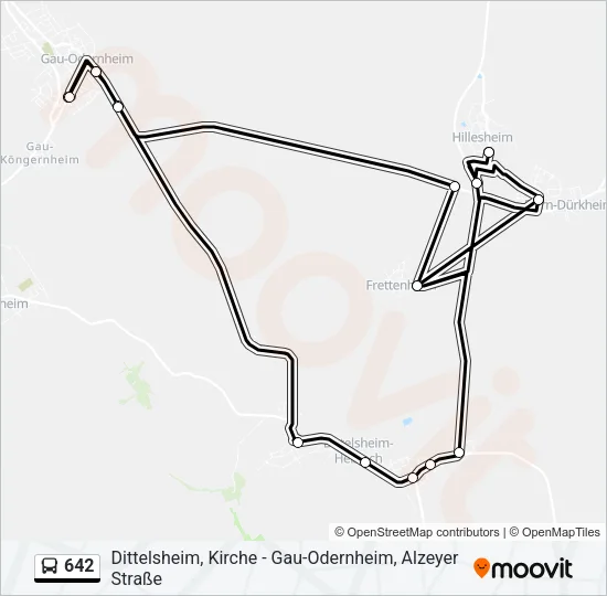 642 Bus Line Map