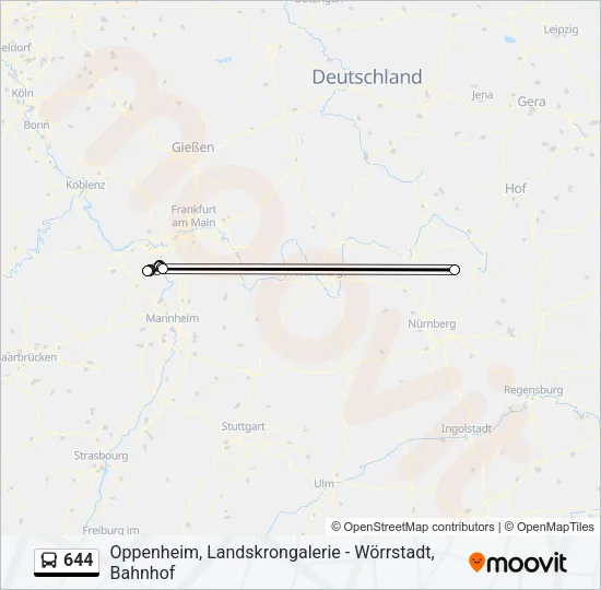 644 Bus Line Map
