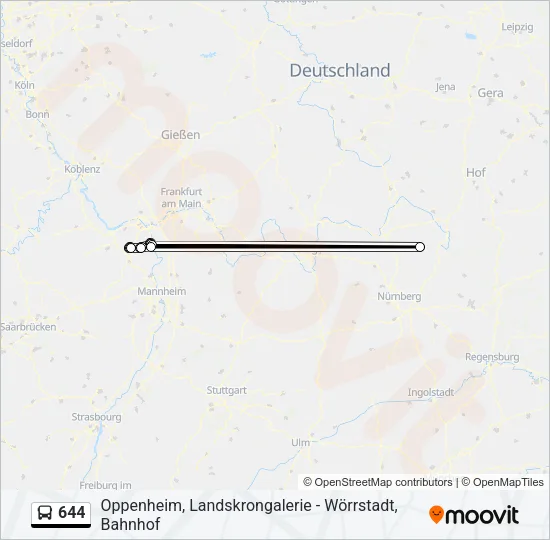 644 Bus Line Map