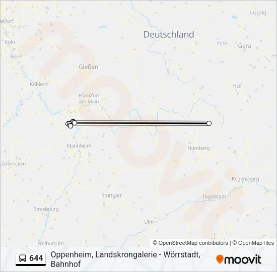 644 Bus Line Map