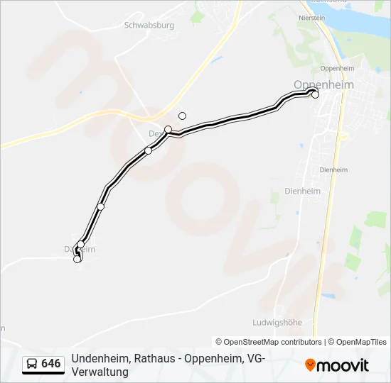 646 Bus Line Map
