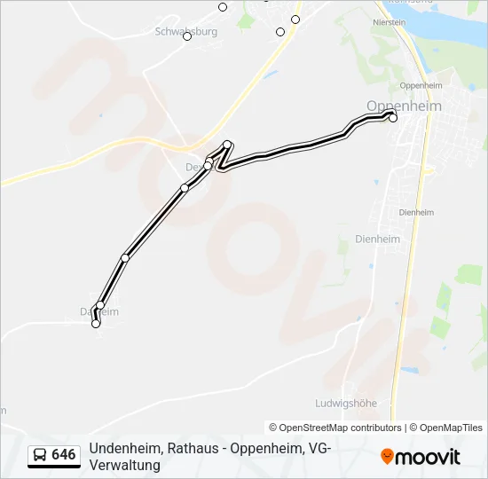 646 Bus Line Map
