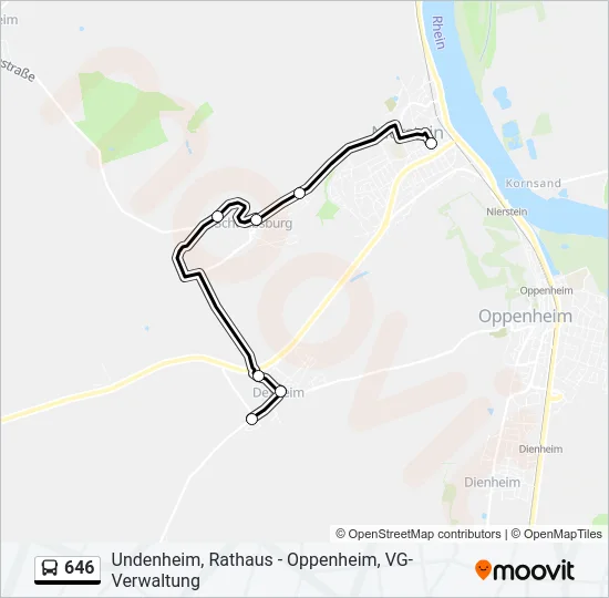 646 Bus Line Map