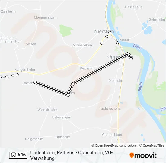 646 Bus Line Map