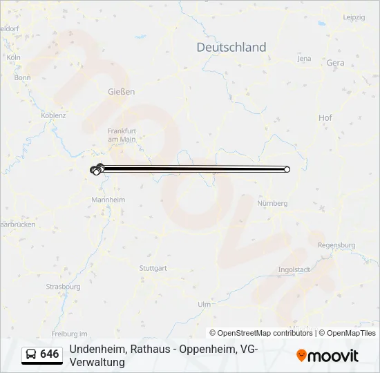 646 Bus Line Map