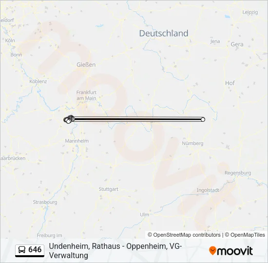 646 Bus Line Map