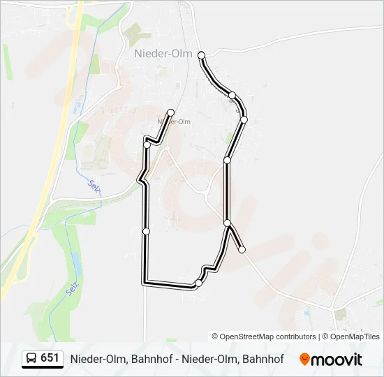 651 Bus Line Map