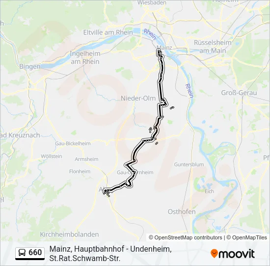660 Bus Line Map