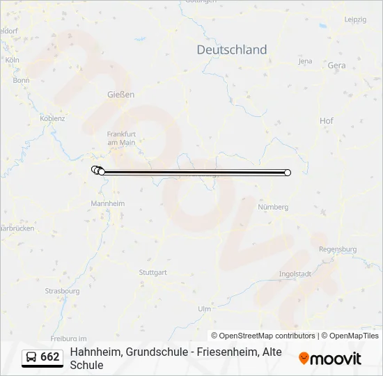 Автобус 662: карта маршрута