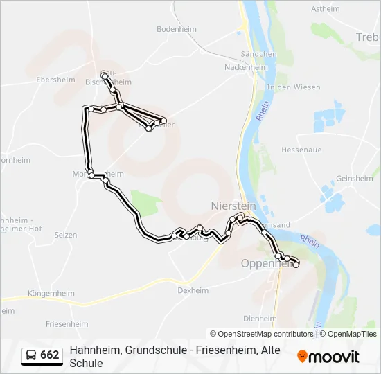 Автобус 662: карта маршрута