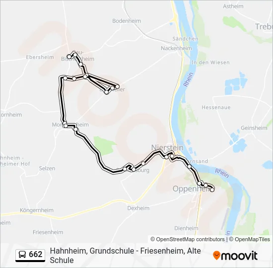 Автобус 662: карта маршрута