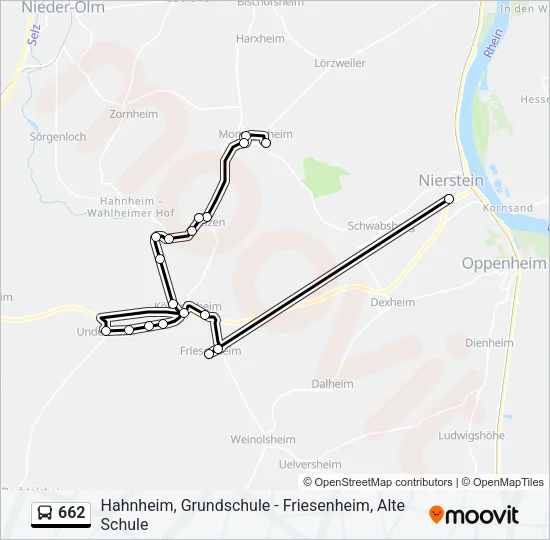 662 Bus Line Map