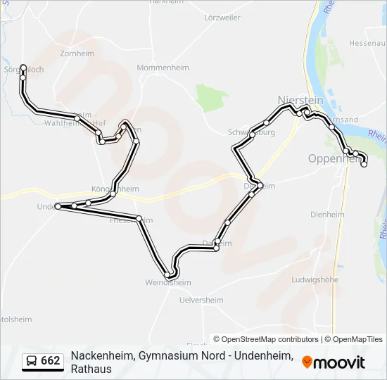 662 Bus Line Map