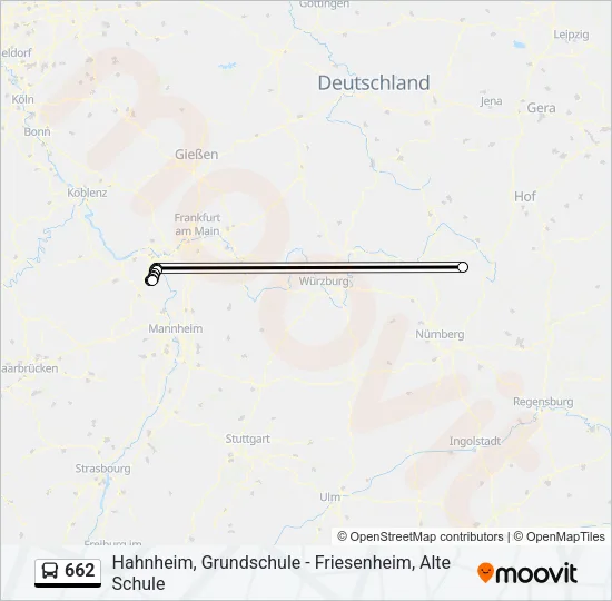 662 Bus Line Map