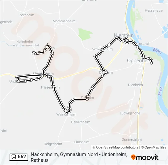 662 Bus Line Map