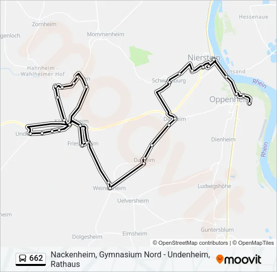 662 Bus Line Map