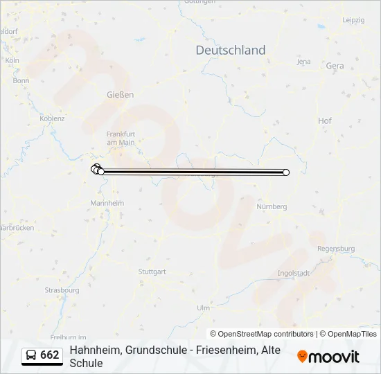 662 Bus Line Map