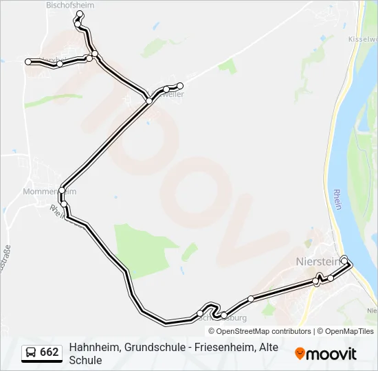 662 Bus Line Map