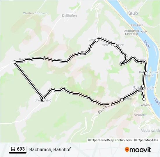693 Bus Line Map