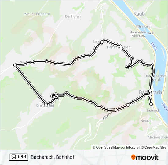 693 Bus Line Map