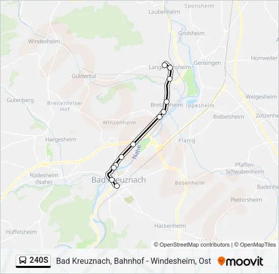240S Bus Line Map