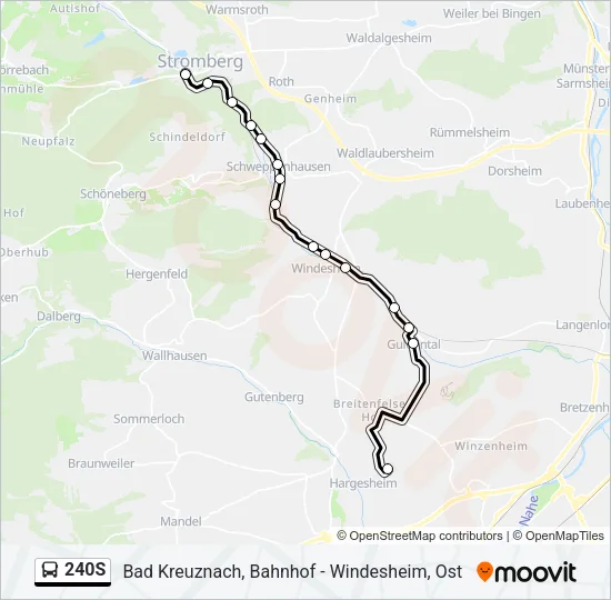 240S Bus Line Map