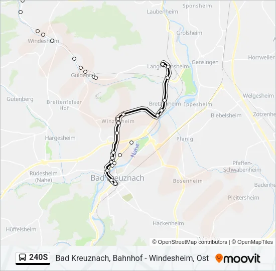 240S Bus Line Map